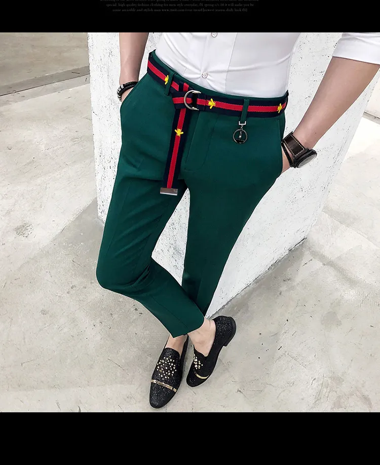 Green pants with red stripe clearance
