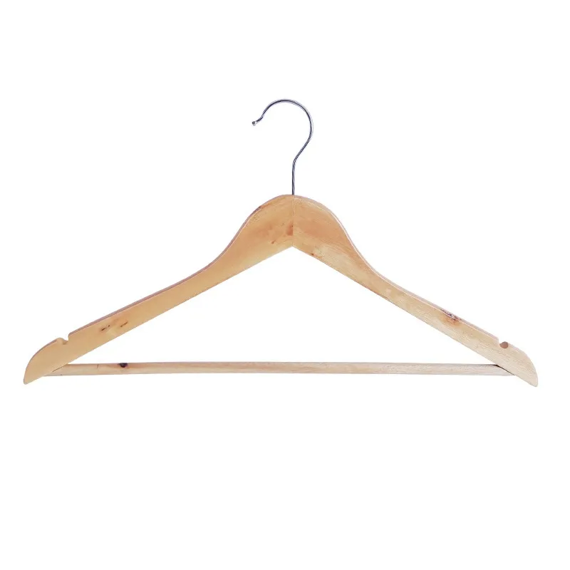 Naturliga trä kläder hängare kappa Hängare för torr och våt dubbla trasa ändamål Rack Non Slip Wood Hangers Lagringshållare levererar dbc bh4456