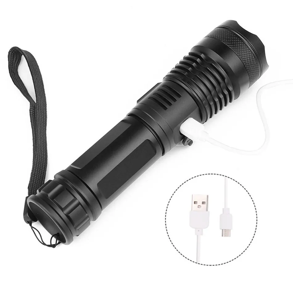 90000lm spotlight handheld t6 led flashlight 18650 rechargeable Super Bright Tactical 9600mah 6000 Lumens Spot Light Waterproof Searchlight Power Bank Function Rechargeable LED Flashlight 2-Pack, 90000
