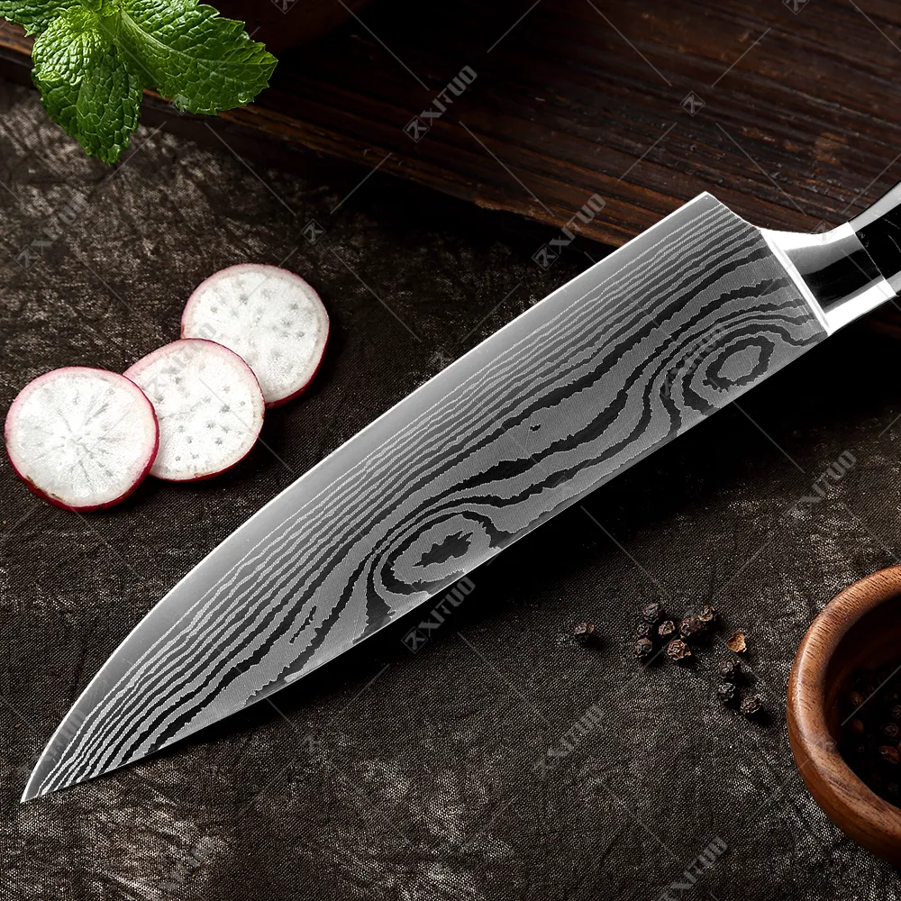 Set di coltelli da cuoco da cucina giapponese professionale carne pesce  affettare verdure Cutter coltello da macellaio in acciaio inossidabile con  scatola - AliExpress