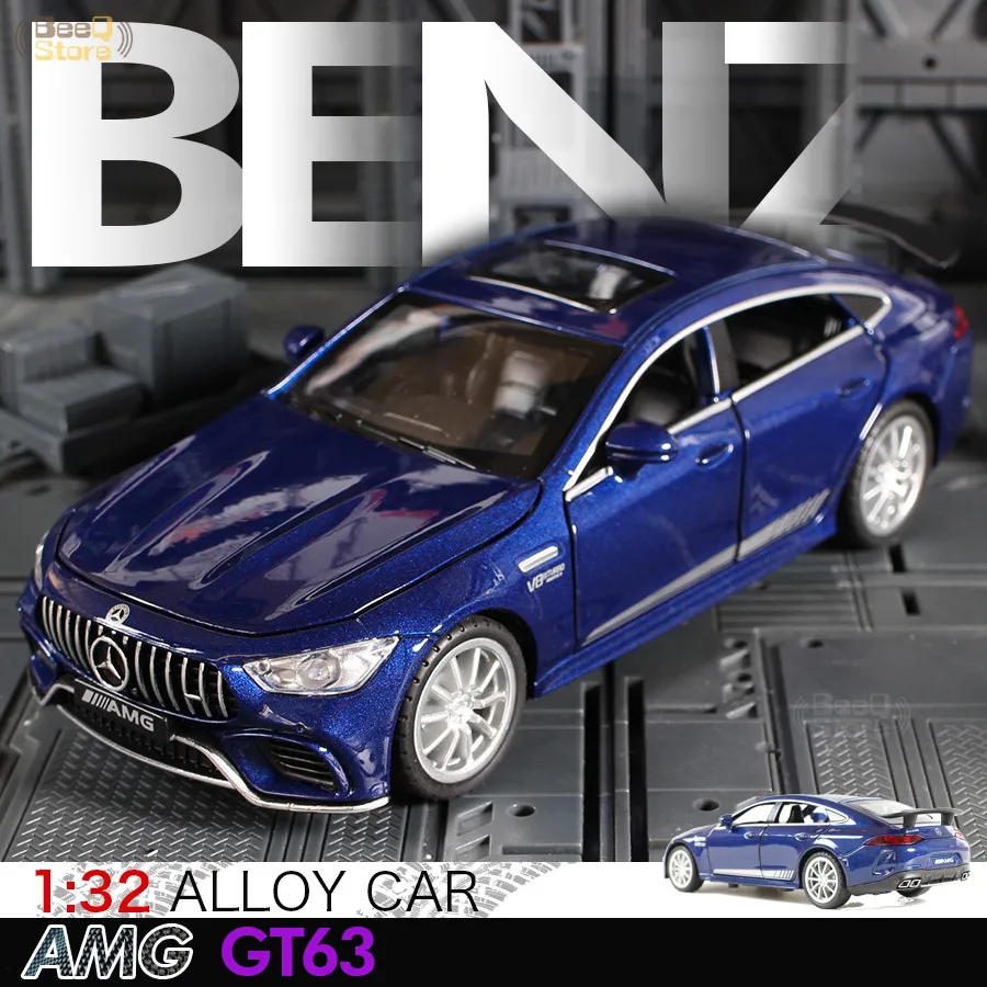 1:32 Simulation Alloy Toy Car Diecast AMG GT-63 S Sports Car Model Vehicles Car 1/32 Decorations with Sound and Light Open Door LJ200930