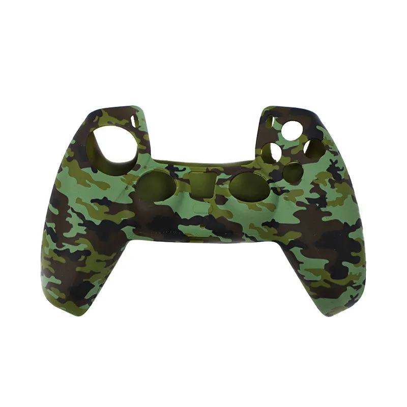 4 Kamuflaż Kolory Miękkie Ochronne Pokrywa Silikonowa Skóra Skóra PlayStation 5 Sterownik PS5 Gamepad Protector Anti-Slip Cap DHL