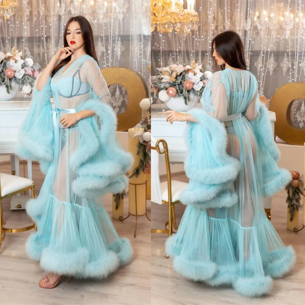 2021 Womens Winter Faux Fur Womens Floor Length Bathrobes Sexy