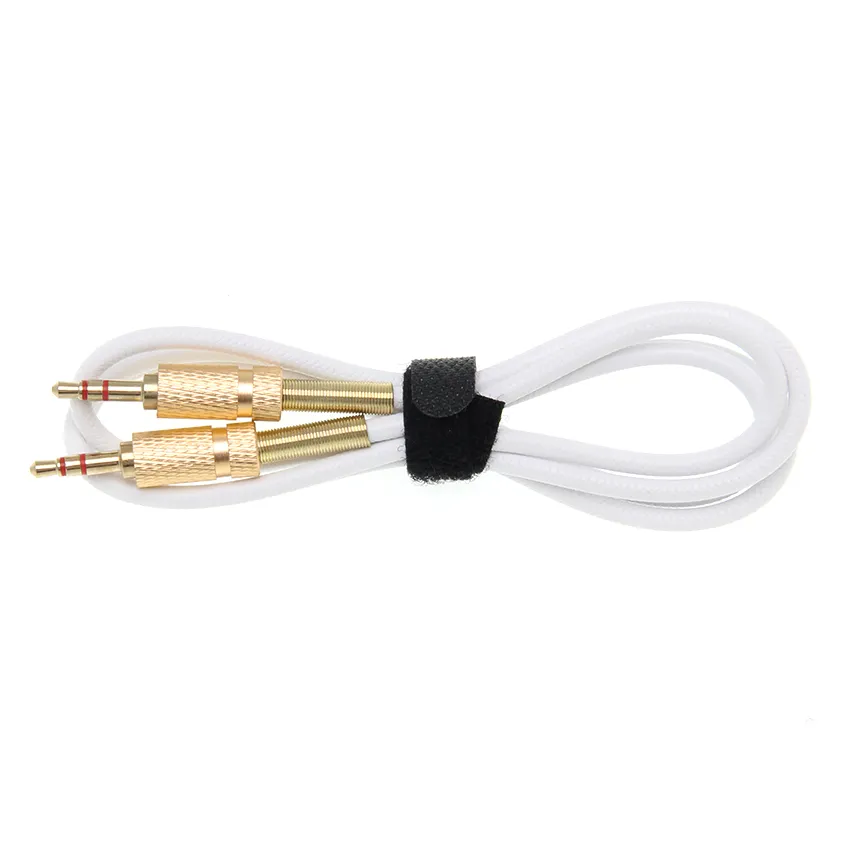 1M Good quality Flexible Spring TPE Cable 3.5mm Male To Male Audio AUX Extension Cable Cord Gold Plated Plug wholesale 300pcs/lot
