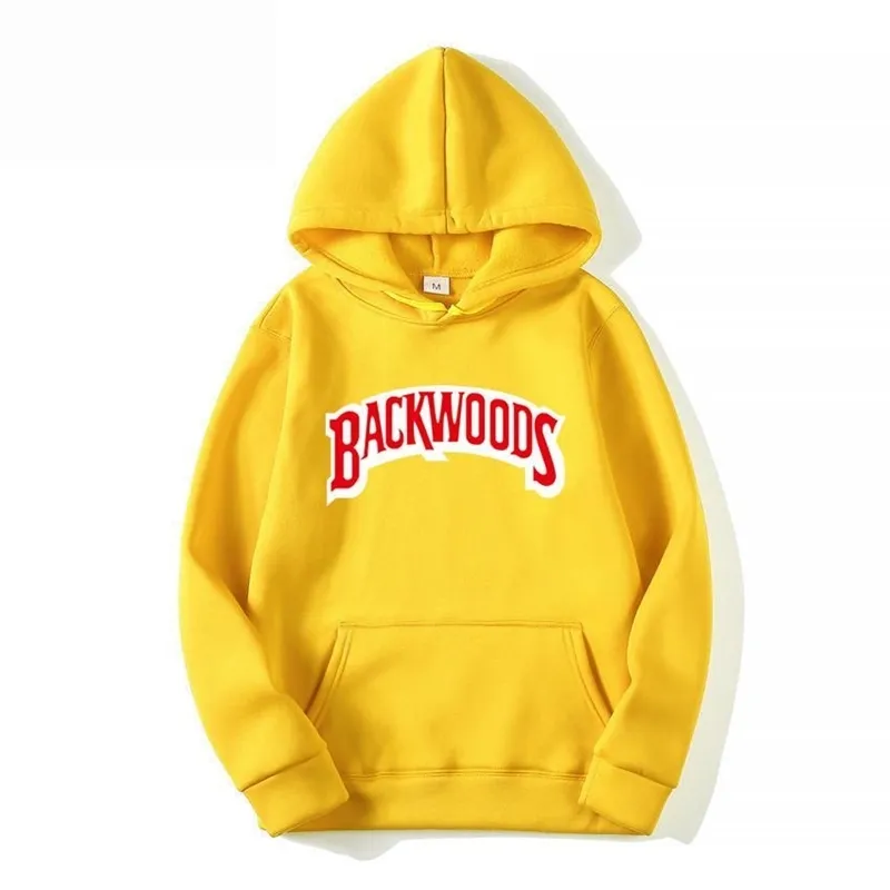 Le fil de vis manchette Hoodies Streetwear Backwoods Sweat à capuche Hommes Mode automne hiver Hip Hop pull à capuche Sweat à capuche 201103