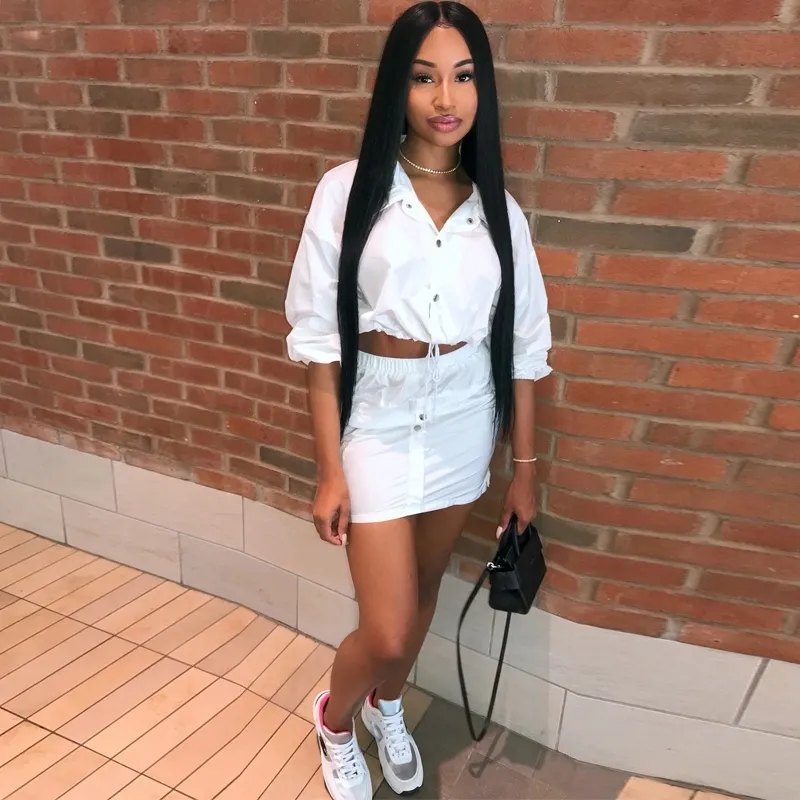 Womens Tweed Crop Top And Jumpsuit Skirt Set Long Sleeve Single Breasted Short Length Plus Size From Xue04 13.37 DHgate.Com