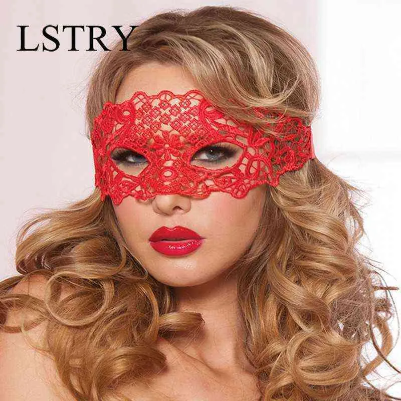 NXY Sexy Lingerie Robe Porno Noir/blanc/rouge Creux Dentelle Masque Exotique Érotique Costumes Femmes Chaude Cosplay Masks1217