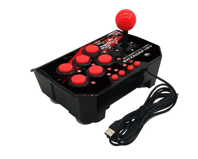 4-em-1 Station Arcade Retro USB Wired Rocker Combate jogo da vara Joystick Controller para Mudar Jogos Console vs x12 x40