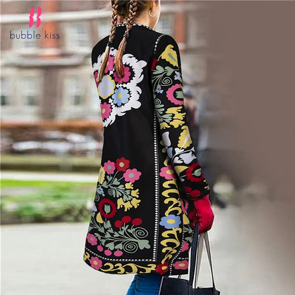 Embroidered Ethnic Long Jackets Spring And Autumn Women