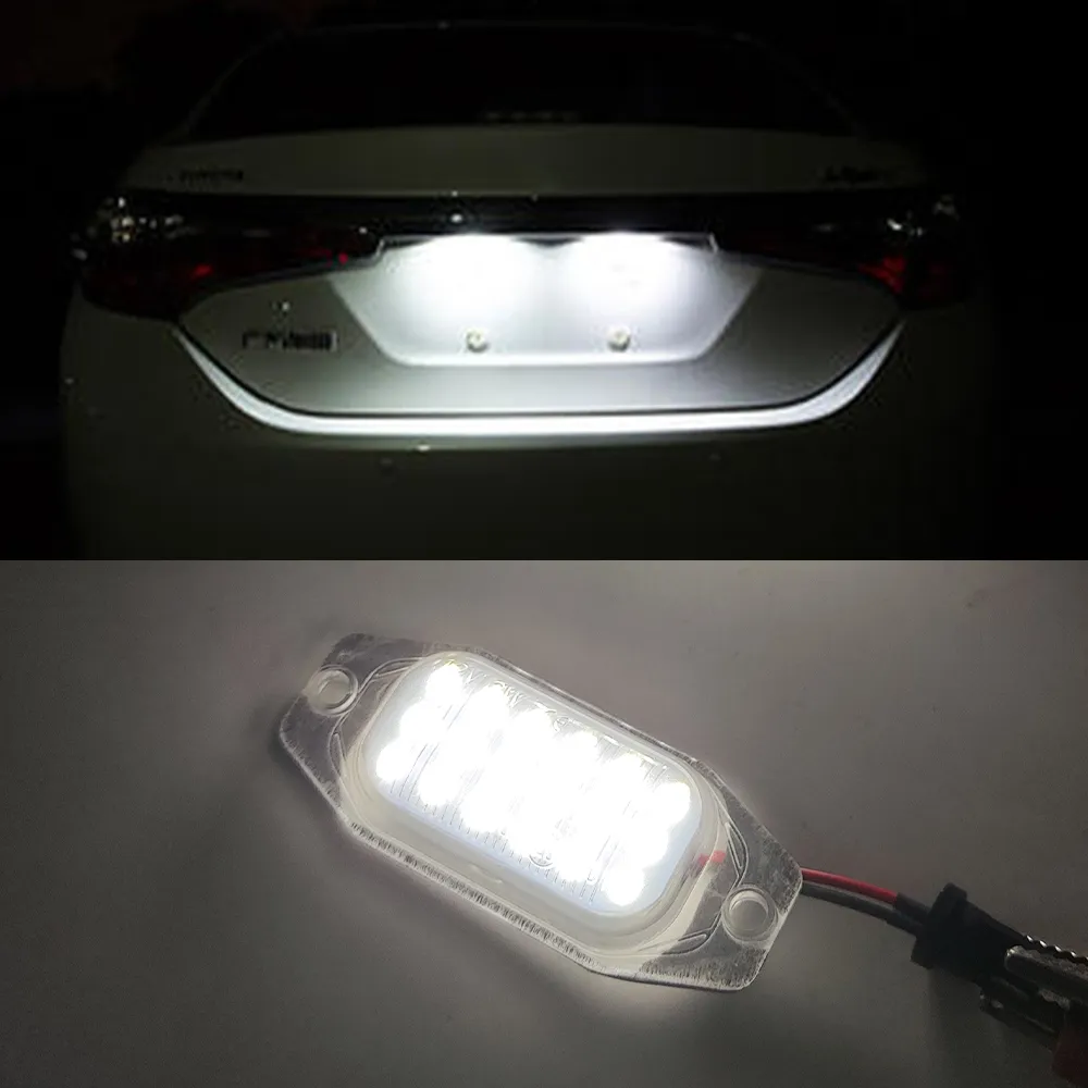 2pcs pour Toyota Land Cruiser Prado 2010 2012 2014 2014 2014 2015 2016 Lampe de plaque d'immeuble de plaque d'immeuble à LED blanc