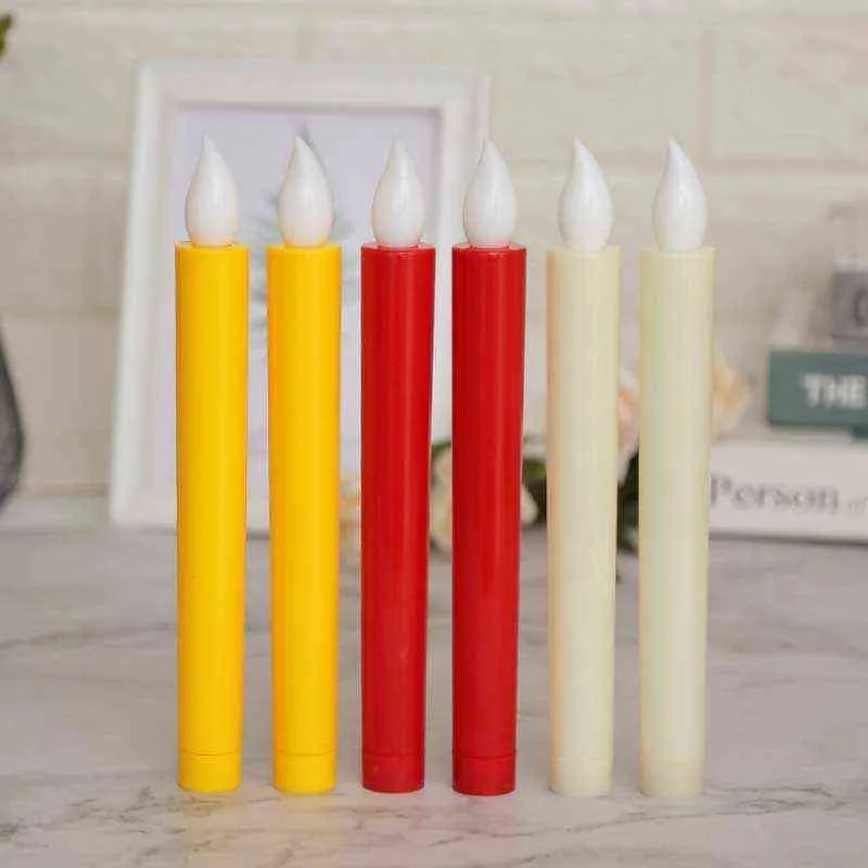 12 Pieces Battery Operated Flameless LED Candles,Smokeless Plastic Votive Church Candle Light For Wedding Birthday H1222