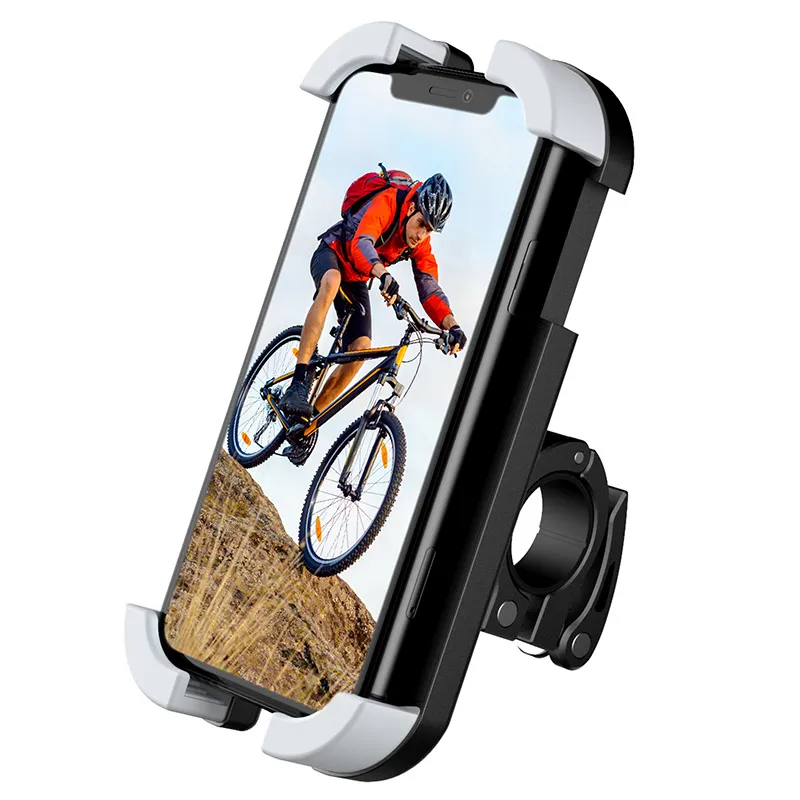 新しい自転車オートバイ携帯電話携帯電話マウントホルダースタンド電気スクーター4.8〜6.7インチの電話