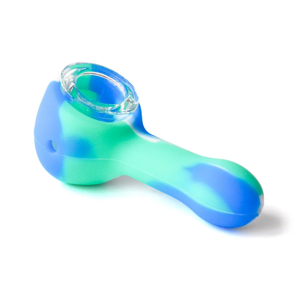 3.0Inch Silicone Smoking Pipe Silicone Hand Pipe Unbreakable Han Pipe  Silicone Oil Rig Glass Bong From Pipemaker, $2.39