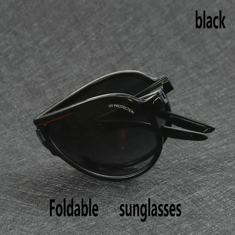 Nuevas gafas de sol plegables para mujer, gafas de sol de diseño a la moda para hombre, gafas de ciclismo, gafas de sol negras