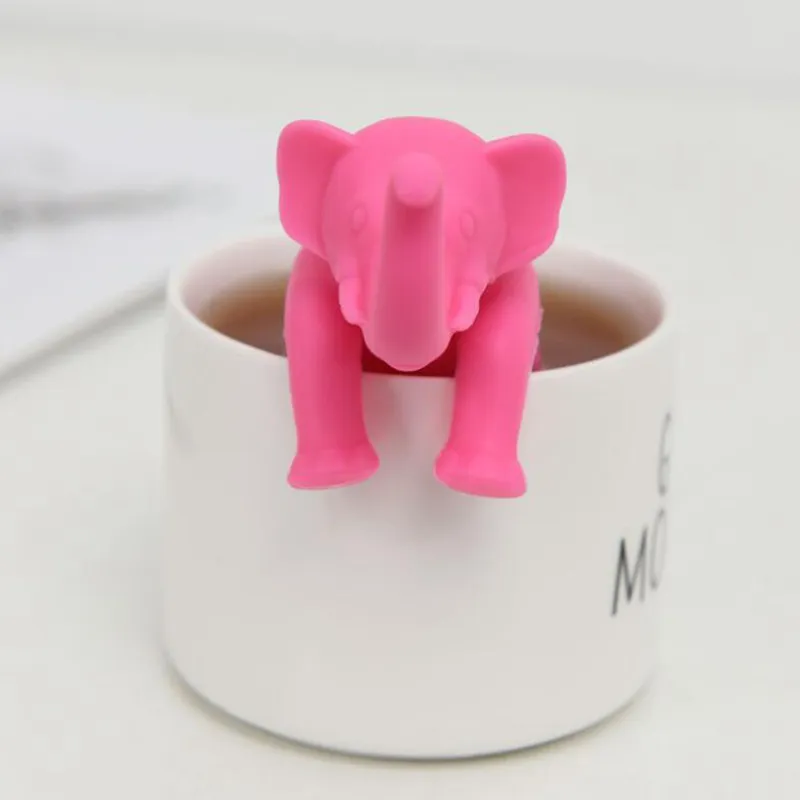 1pcs kreativ praktisk silikonelefant te maker liten elefant te dränering