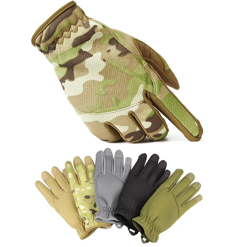 Outdoor Sports Airsoft Shooting Hunting Tactical Camouflage Gloves Full Finger Motocycle Cycling Gloves Paintballno08-074