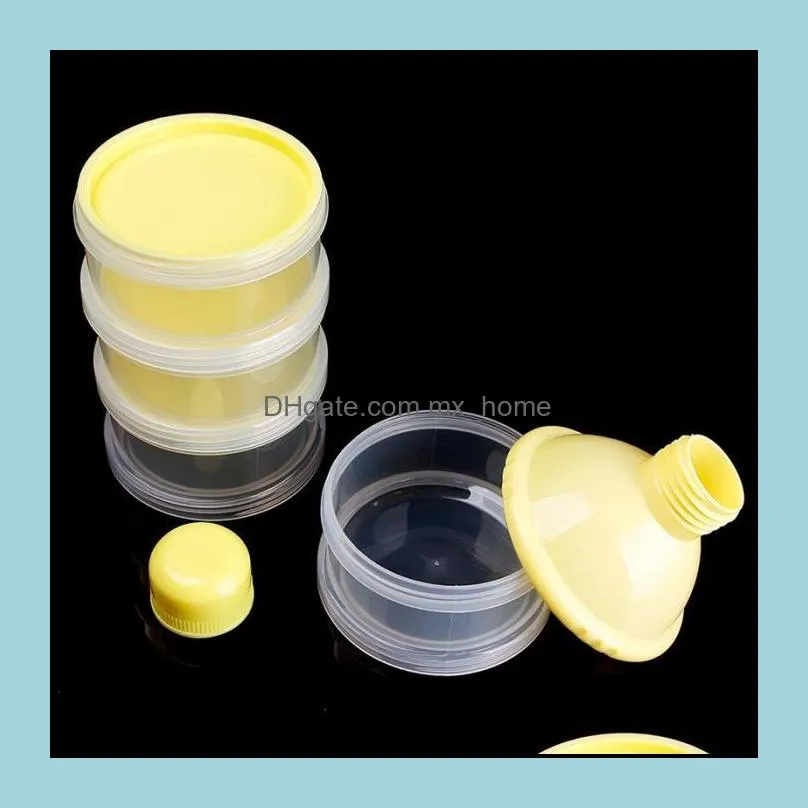 Portable Baby Infant Feeding Milk Powder & Food Bottle Container 3 Cells Grid Practical Box