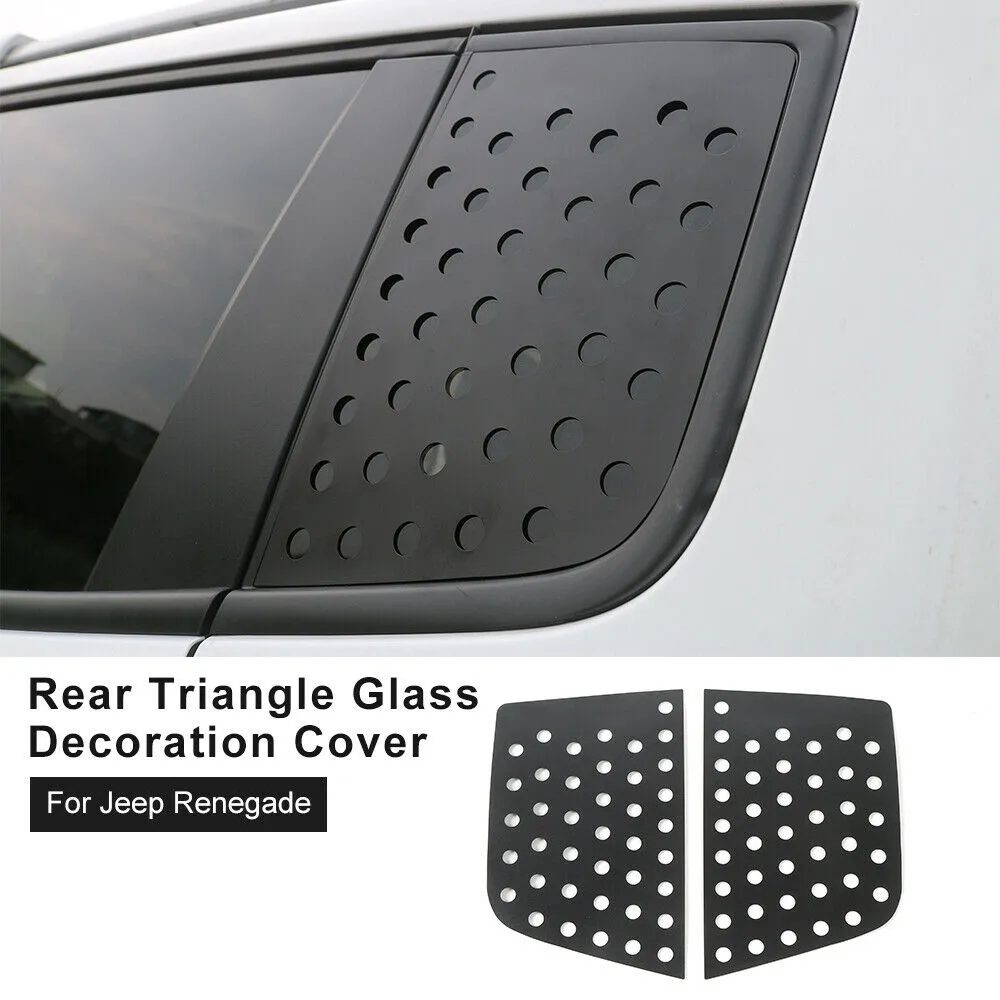 Stylish Black Rear Window Glass Covers For Jeep Renegade 2024 From