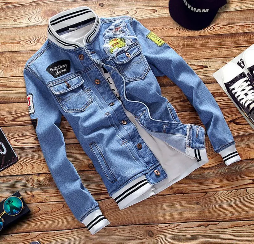 Mejor Precio En A Granel 2024 Veste En Jean Pour Hommes Coldball De Baseball Brode Decontracte Veste En Jean Tailles S 5xl Envio Gratuito DHgate Moins Cher Que Aigle