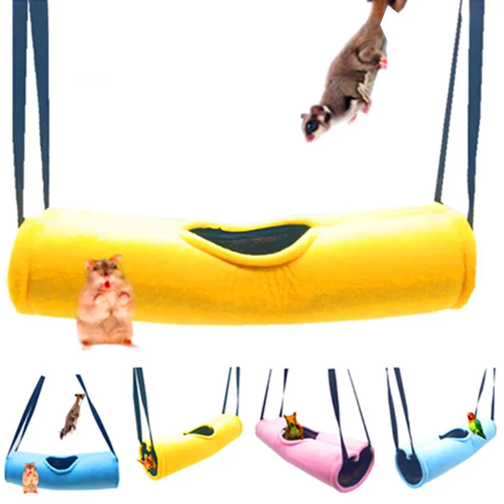 Soft Warm Tunnel Hamster House Pet Sleeping Play Cage Hanging Swing Hammock