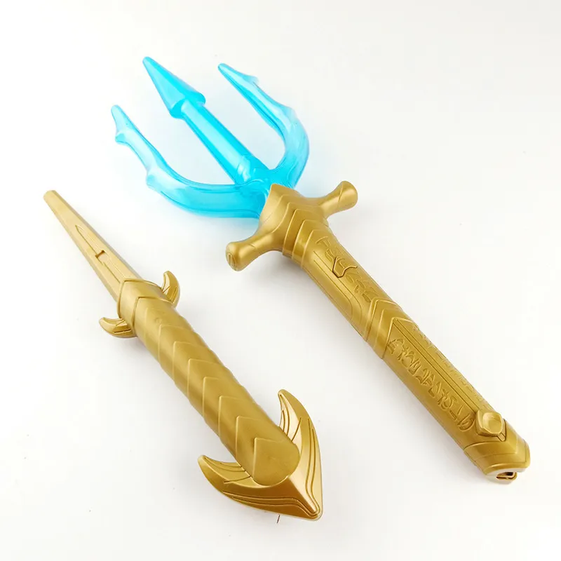 Aquaman Arthur Curry Orin LED Trident Toy Collection Cosplay Anime Props Armes Modèle Halloween cadeau