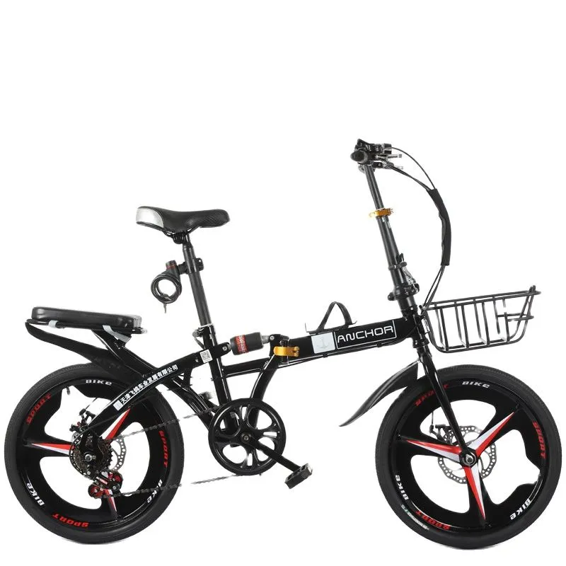 Children's folding bike primary school children's men's and women's speed bicycle 16 20 inch ultra light portable mini