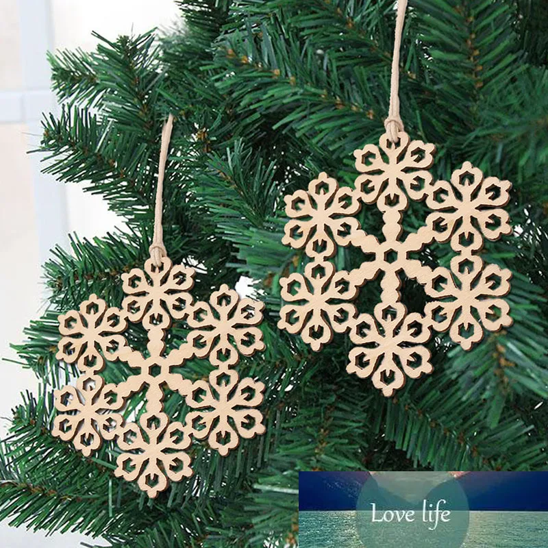 Fournitures de fête festives, ornement de noël de couleur naturelle, cadeau de noël polyvalent, 10 pièces/paquet, motif creux, buis, bricolage fait à la main