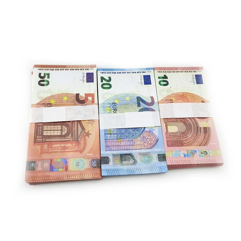 De 3 Nouveaux Faux Billets De Banque 10 20 50 100 200 US Dollar Euros Livre  Anglais Billets De Banque Réaliste Jouet Barre Accessoires Copie Monnaie  Film Argent Faux Billets /Pack Du 11,25 €