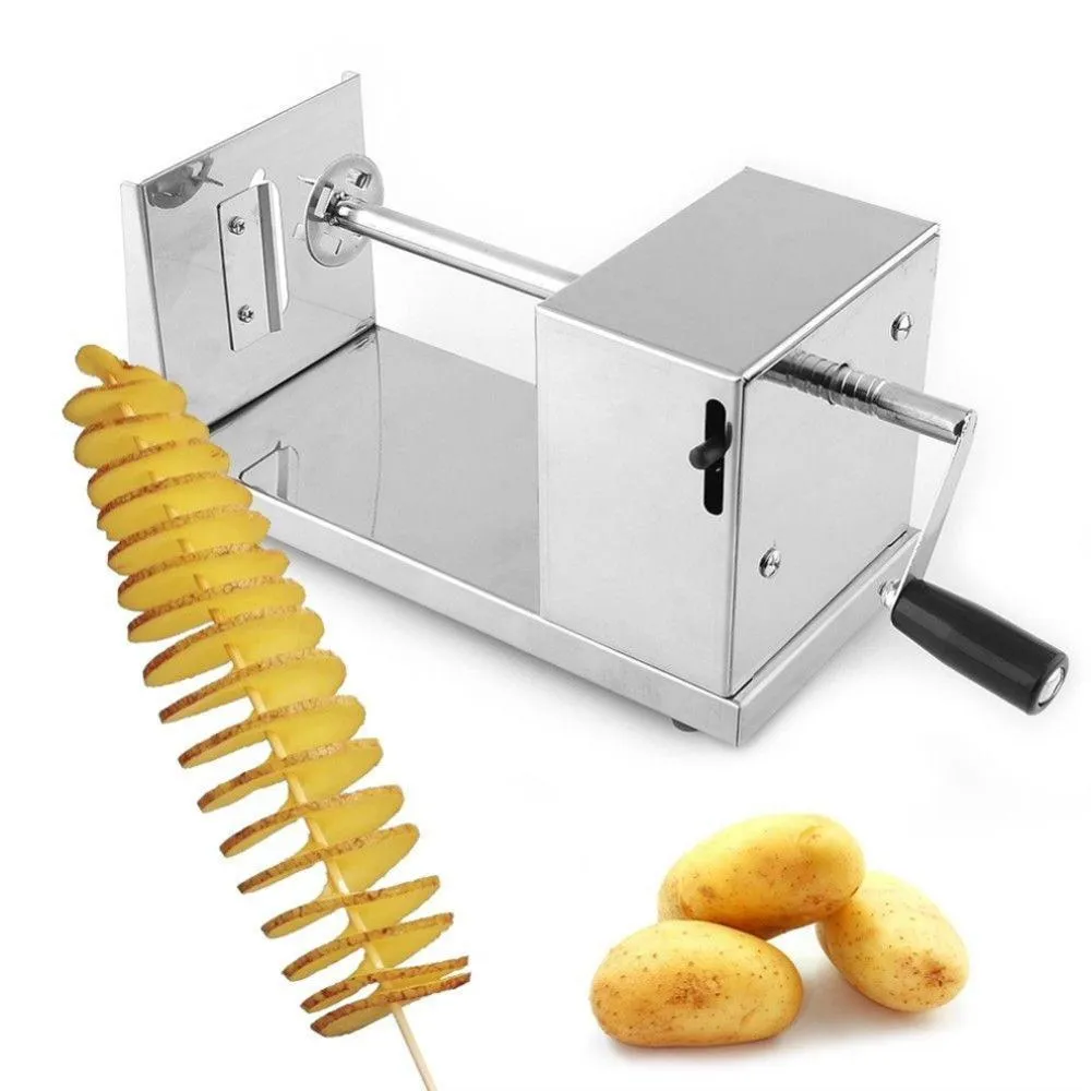 Hotsale tornade machine de coupe de pommes de terre machine de découpe en spirale puces machine Accessoires de cuisine Outils de cuisson Chopper Chip de pommes de terre 201123