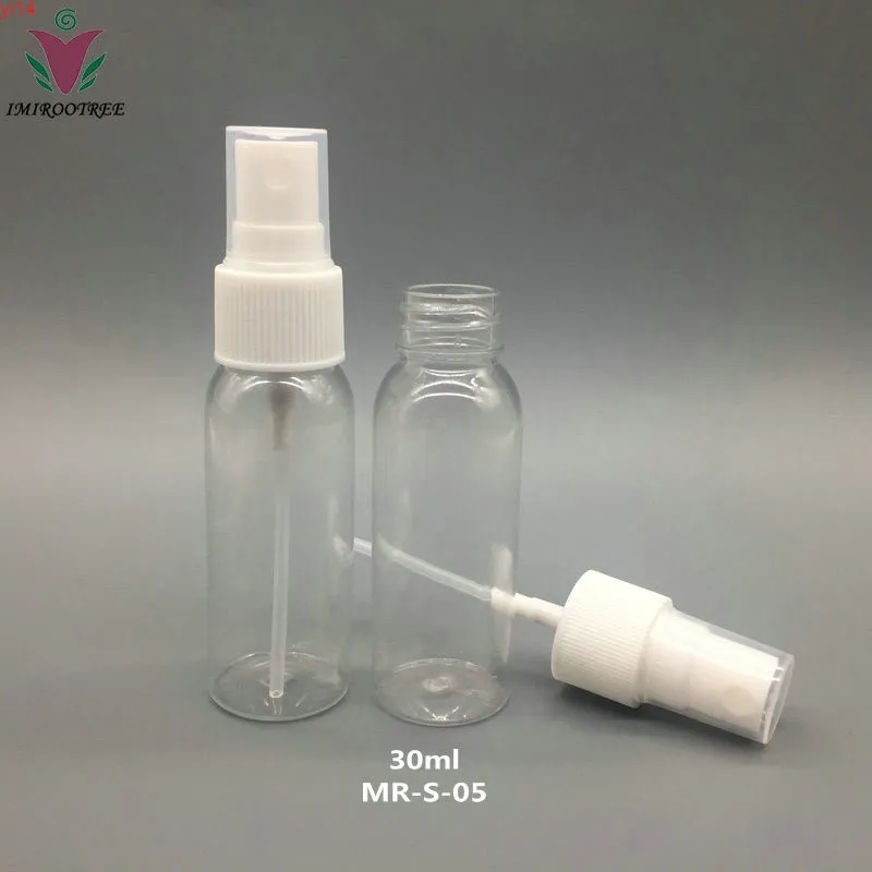 Manufacture! 500pcs/lot 30ml 1 oz PET clear mist spray bottles, ounce transparent perfume bottlesgood qualtity