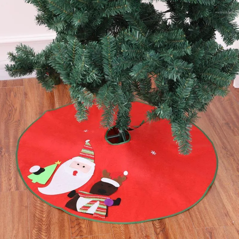 크리스마스 장식 1pc 사랑스러운 빨간 나무 치마 짧은 덮개 장식 노인 엘크 드레스 장식 1