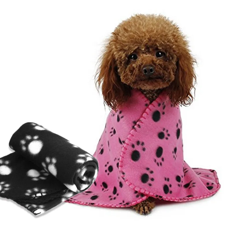 60*70Cm Huisdier Deken Kleine Poot Handdoek Kat Hond Fleece Soft Warmer Mooie Dekens Bedden Kussen Mat hond Deken