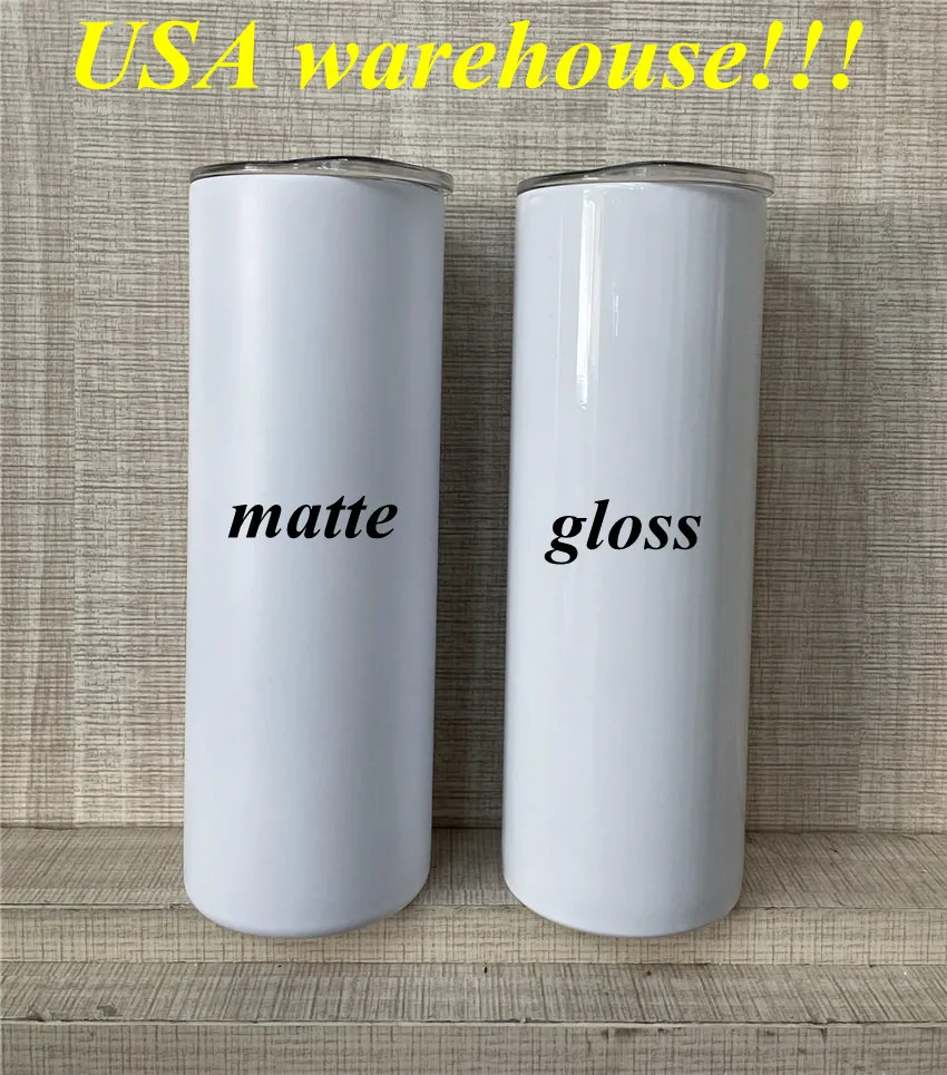 Local Warehouse!!!sublimation Matte Straight Tumbler Gloss Tumbler