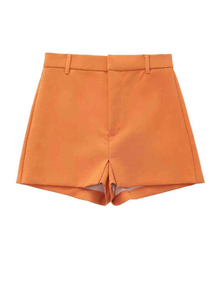 Nlzgmsj ZBZA 2022 Hohe Taille Anzug Shorts Frauen Lose Breite Bein Sommer Shorts Für Frauen Elegante Büro Damen Shorts 202203 y220311