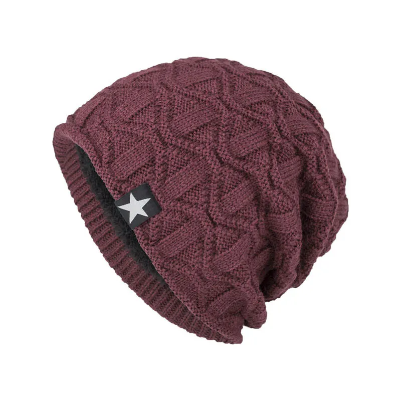 New Fancy Mens 5 colori invernali fatti a mano berretti caldi cappello lavorato a maglia antivento