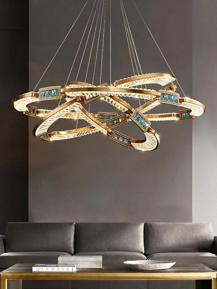 Lustres Le lustre en cristal K9 lampe à LED convient au salon chambre couloir cuisine nordique moderne plafond cri