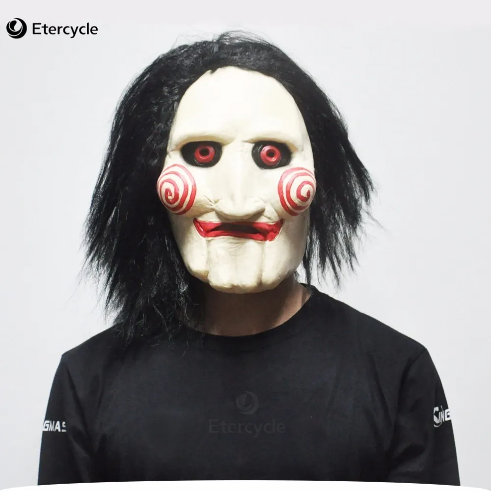 Scary Saw Masken Horrorfilm Cosplay Requisiten Erwachsene Latex Jigsaw Maske Party Kostüm T200116