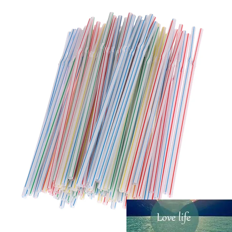 100-Piece Multi-Color Bendable Plastic Straws: Flexible Disposable ...