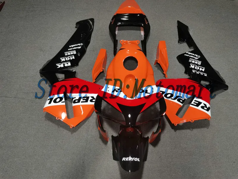 Kit carena stampo iniezione per HONDA CBR600RR CBR 600RR 2003 2004 CBR 600F5 CBR600 03 04 Carene ABS set regali preziosi arancione HM109