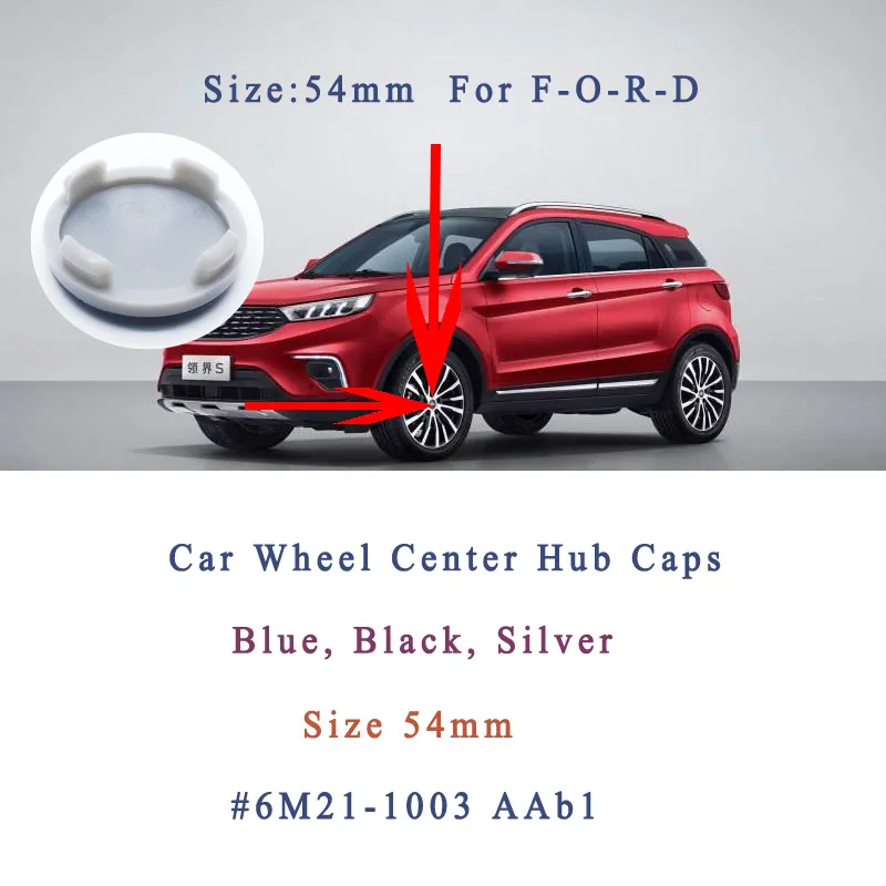 4 مساءً يغطي عجلة السيارة غطاء محور السيارة قطره 54 ملم ABS Wheel Hubcap Logo