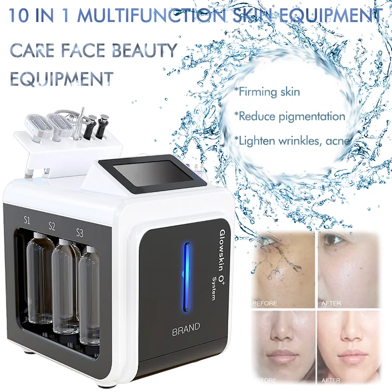 10 in 1 microdermabrasion hydra 필링 깊은 피부 클렌징 산소 제트 껍질 hydrodermabrasion 기계