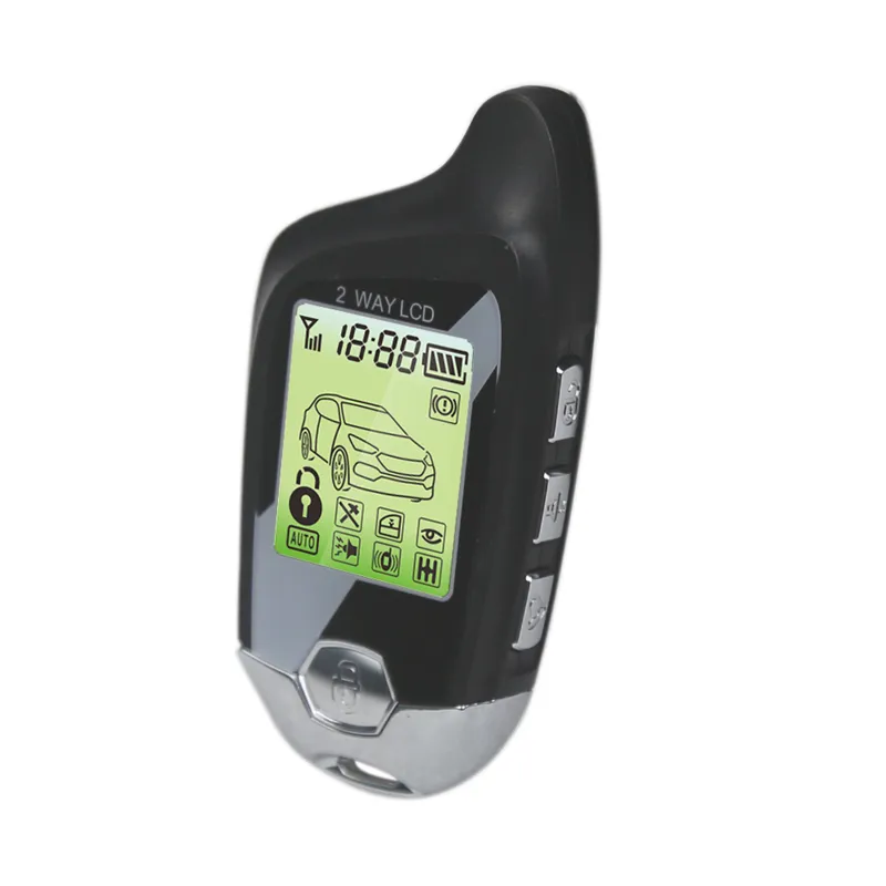 Auto Voertuig Beveiliging Paging Auto Alarm 2 Weg LCD Sensor Afstandsbediening Motor Start Systeem Kit Automatische Auto Alarmsysteem 501216m