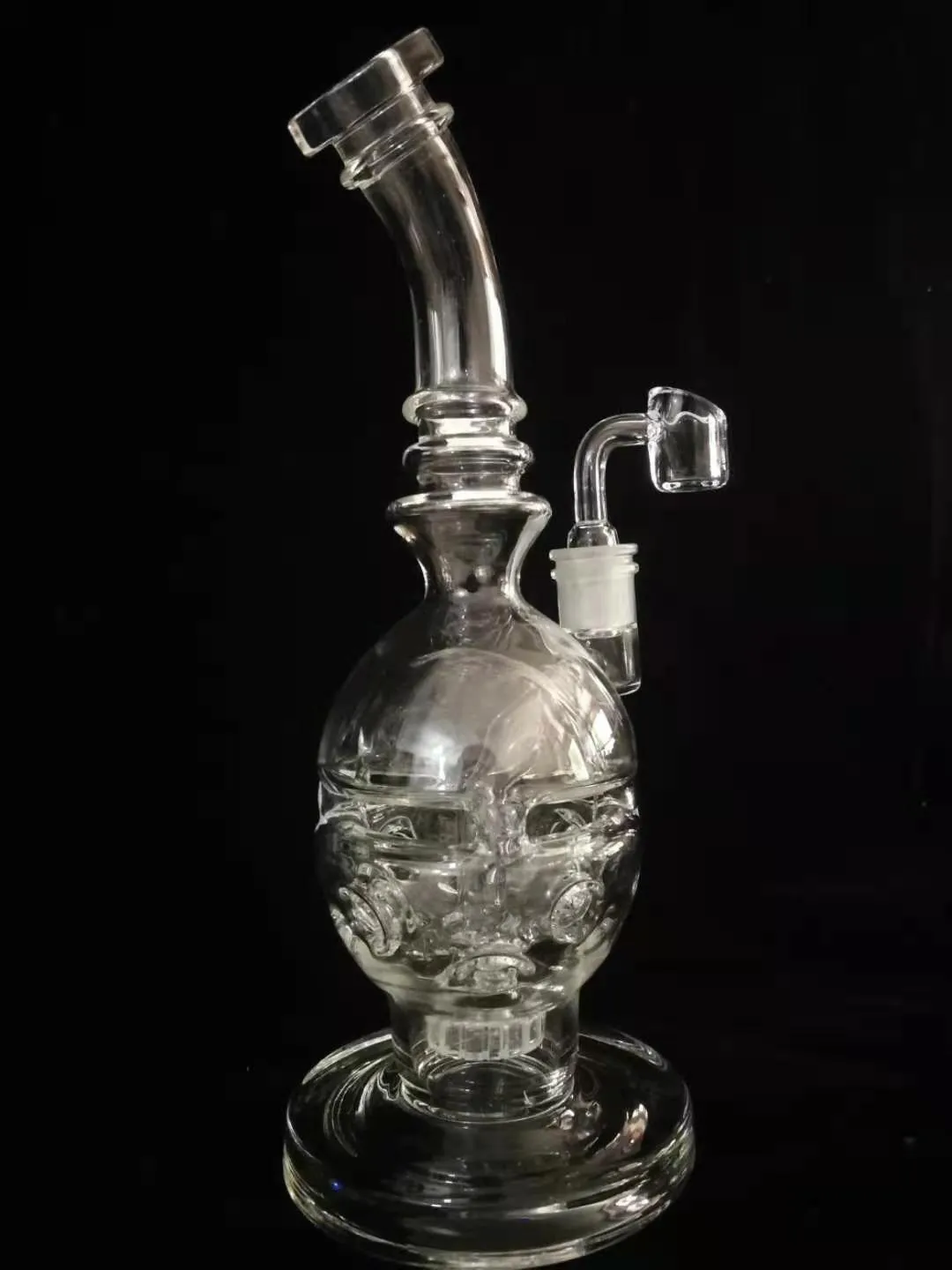 facebook amazon hot FTK glass bongs torus and Klein Matrix perc smoking water pipes Fab egg Holes 14.4mm joint hitman toro bubble hookahs