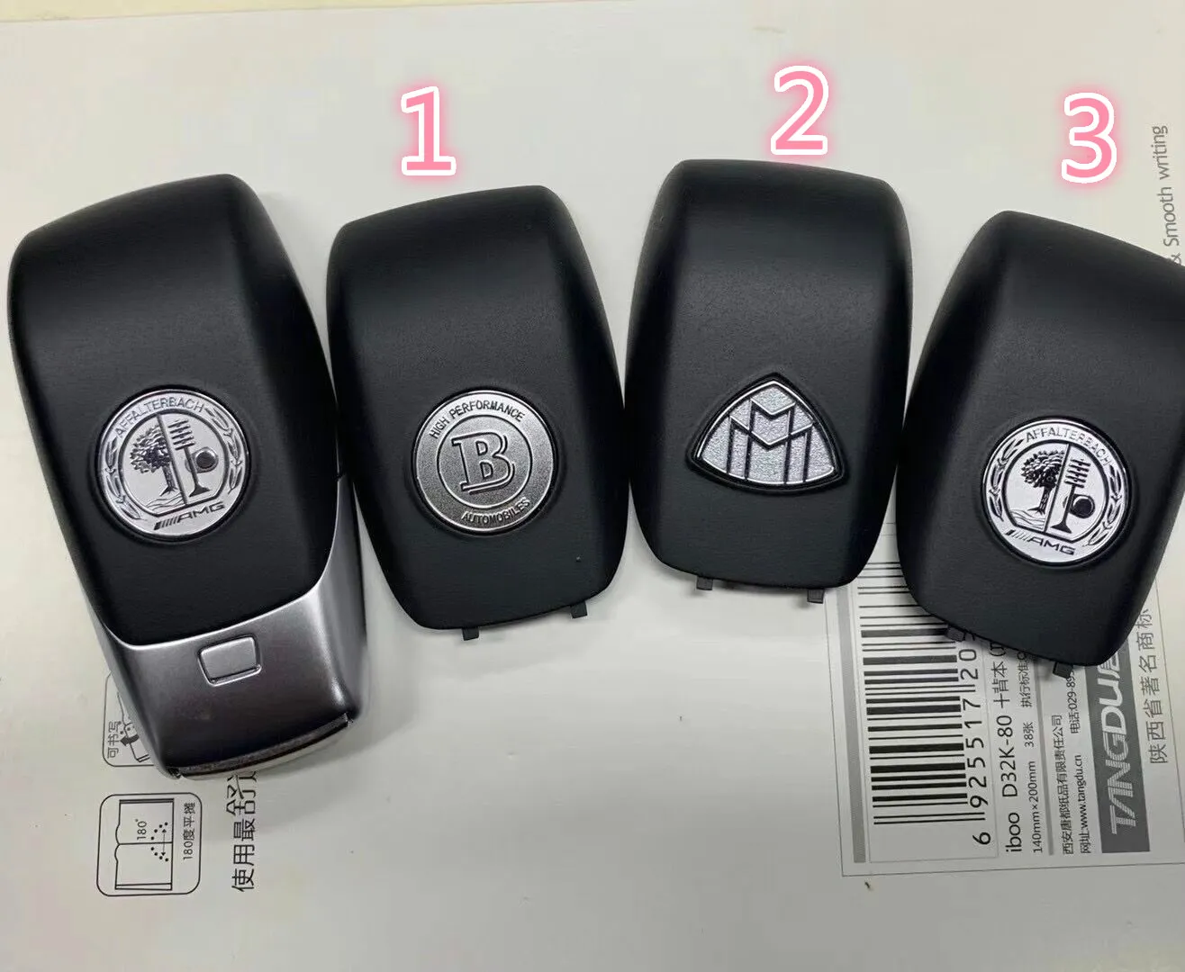 Metal AMG Badge Key Cover voor Mercedes CESGLCGLE SMART KEYS A21376604001401292