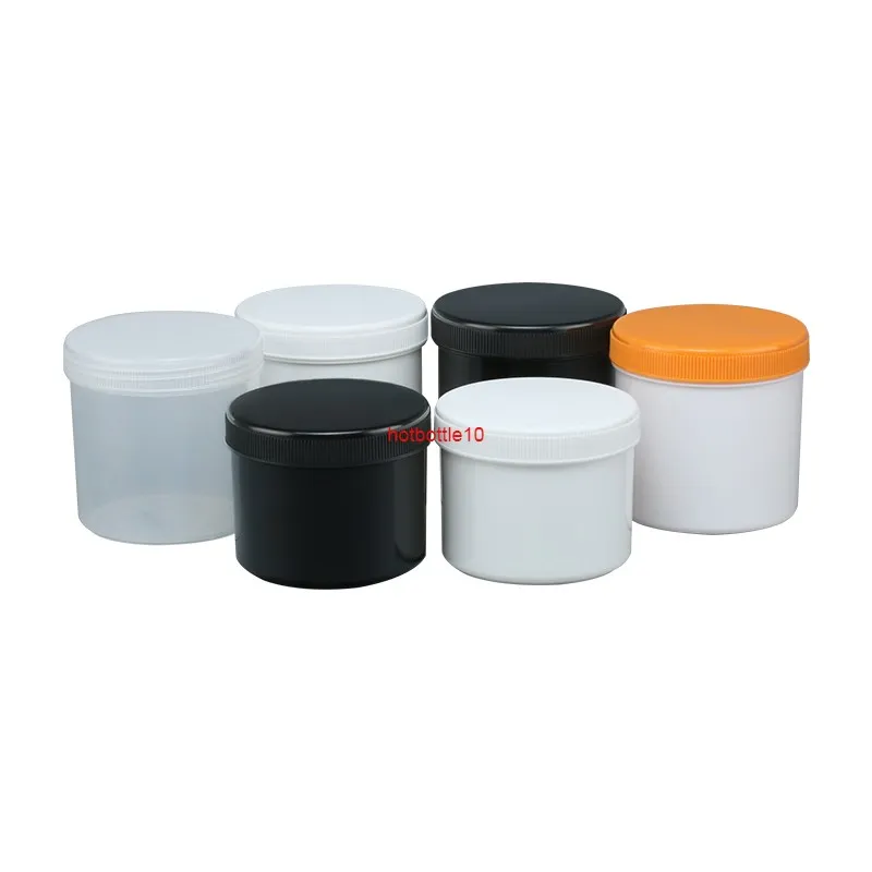 Récipients vides en plastique avec bouchon à vis, pots de poudre à large bouche, bouteilles d'encre d'impression, Pot en fer blanc de grande taille, 500g 600g, 12 pièces