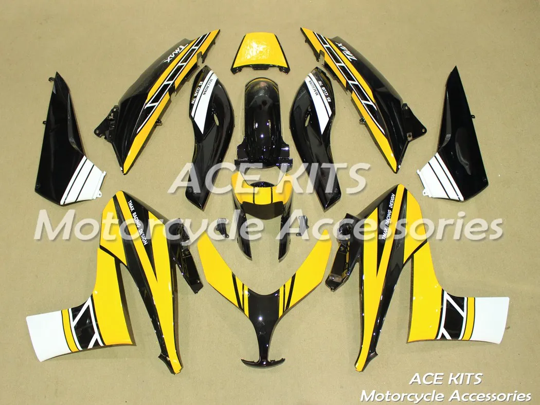 Ace Kits 100% ABS Fairing Fairings para Yamaha TMAX500 2008 2009 2011 2012 Variedade de cor No.ab7