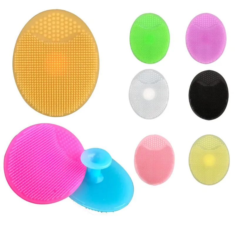 Soft face brush Facial Exfoliating Brush silicone Cleaning Pad Wash Face Facial Exfoliating Brush SPA Skin Scrub Cleanser Tool LX4515