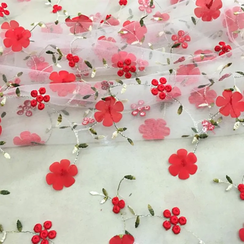 Tessuto Di Pizzo Ricamato Con Fiori 3D, 130x91 Cm – Stile Vintage Per Abiti Da Sposa, Decorazioni Casa E Progetti Fai Da Te