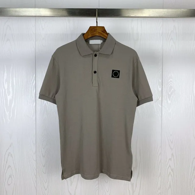 2021 szorty na lato ISLAND Collar męska koszulka Polo STONE męska koszulka z krótkim rękawem Slim Fit 041308