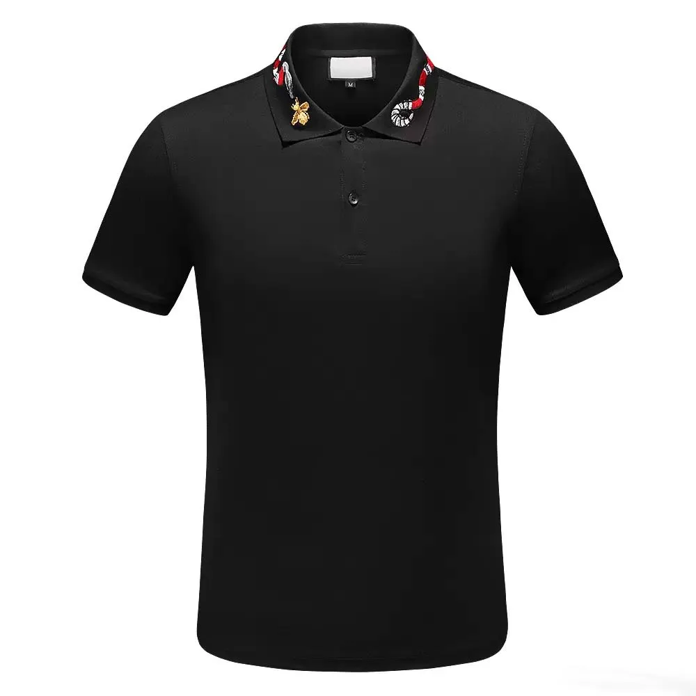 2022 Nuevo diseñador Polo Camisas Hombres Polo de lujo Casual Hombres Polo Camiseta Serpiente Abeja Carta Impresión Bordado Moda High Street Polos para hombre